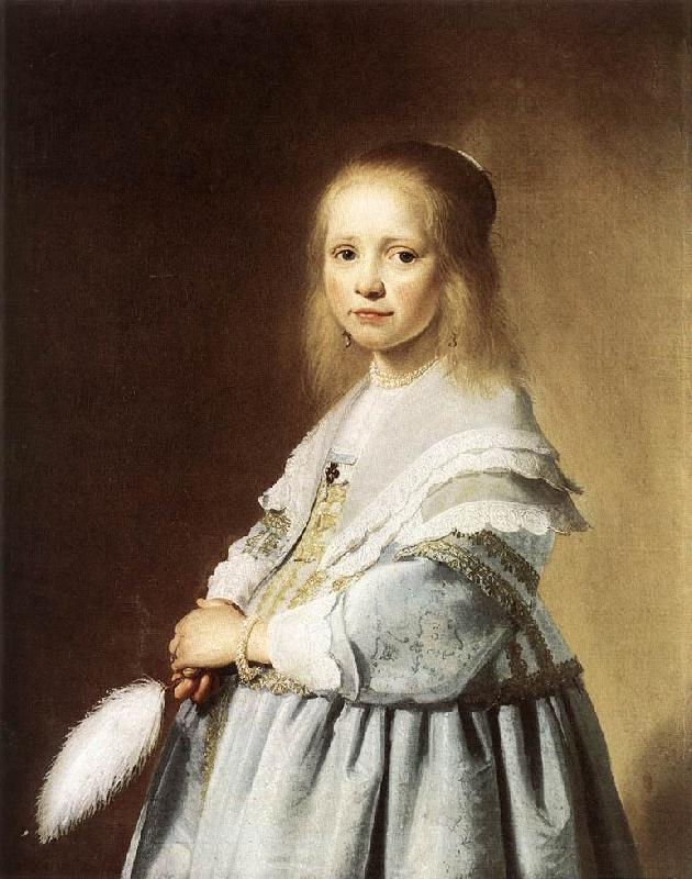 VERSPRONCK, Jan Cornelisz Girl in a Blue Dress wer Sweden oil painting art